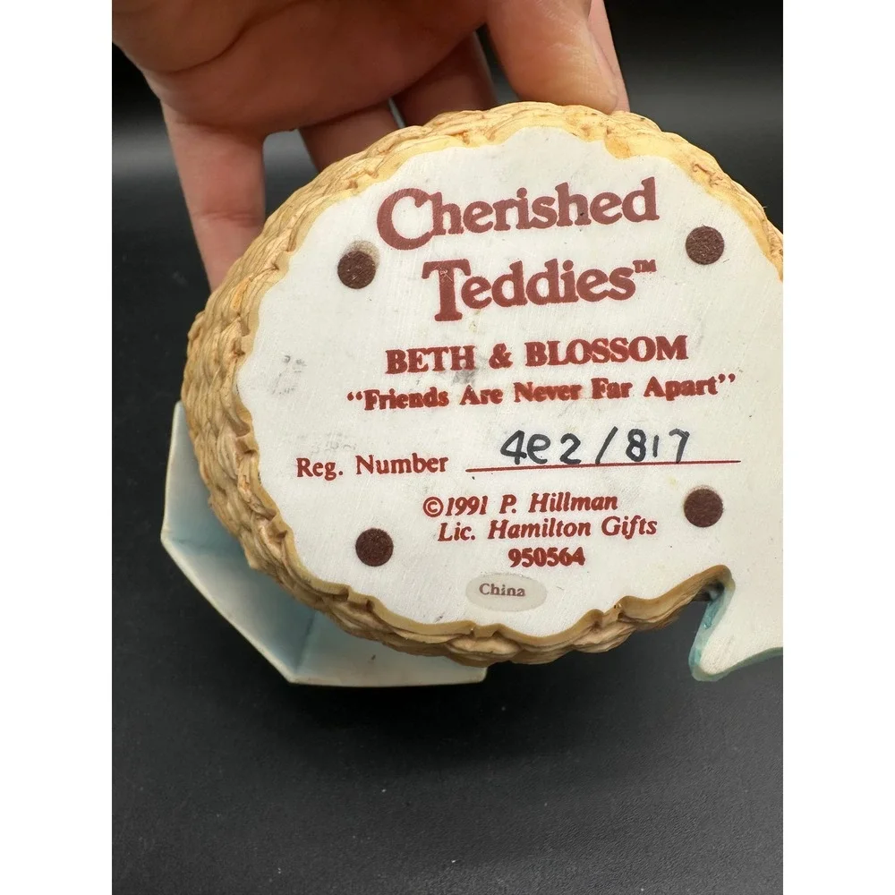 Cherished‎ Teddies Beth Blossom Friends Are Never Far Apart Figurine 1991